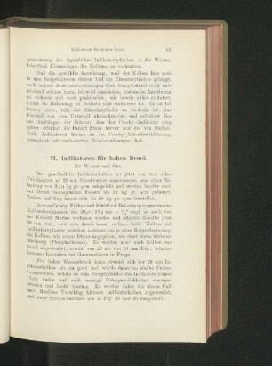 II. Indikatoren für hohen Druck