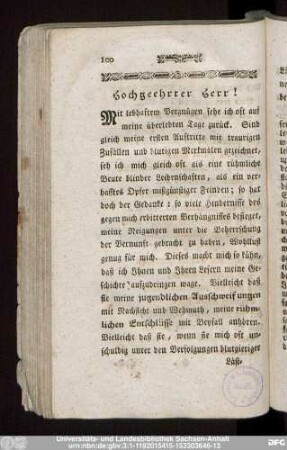 Hochgeehrter Herr!