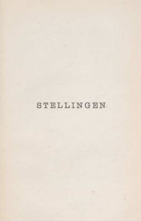 Stellingen