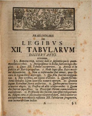 Leges XII. Tabvlarvm : Svis Qvotqvot Reperiri Potvervnt Fragmentis Restitvtae et Observationibvs Critico-Antiqvariis Illvstratae