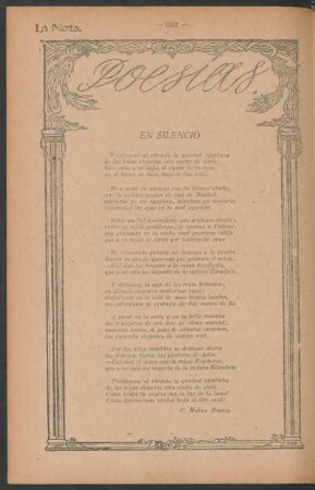 Poesías : En silencio