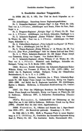 9. Geschichte einzelner Truppenteile