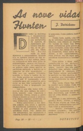 Às nove vidas de Clara van Huten : [Grande novella]