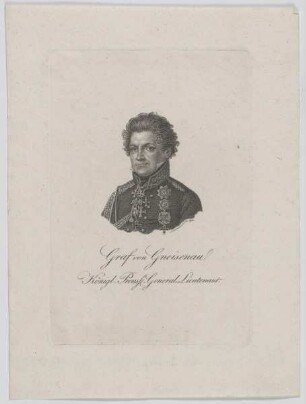 Bildnis des August Neidhardt von Gneisenau