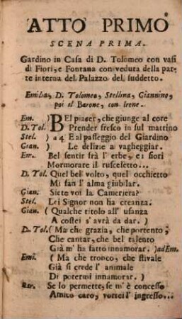 Il fanatico per la musica : Dramma giocoso