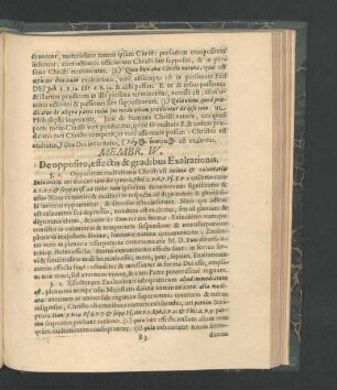 Membr. IV. De opposito, effectis & gradibus Exaltationis.