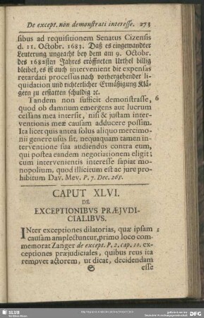 Caput XLVI. De Exceptionibus Praeiudicialibus