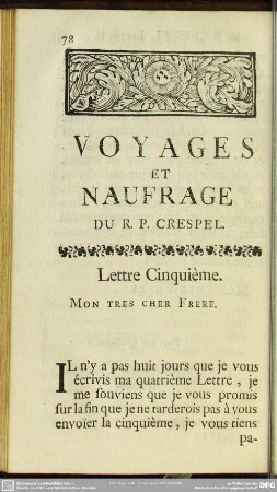 Lettre Cinquième