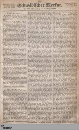 Schwäbischer Merkur : mit Schwäbischer Kronik und Handelszeitung : Süddeutsche Zeitung