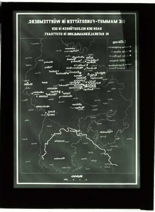 Karte Mammutfundstätten in Württemberg