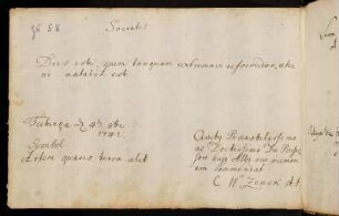 58v, Zenck, Christian Wilhelm. Tübingen, 04.10.1742 [aus Speyer; Jurastudent in Tübingen]