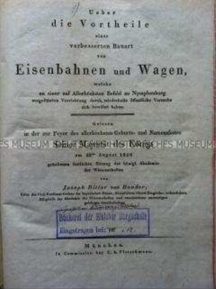 Bericht über die erste schienengebundene Bahn in Deutschland