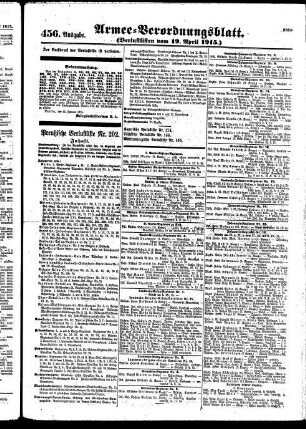 456.Ausgabe. Montag, 19. April 1915