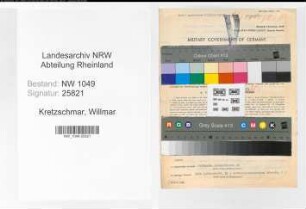 Entnazifizierung Willmar Kretzschmar , geb. 04.11.1900 (Geschaeftsfuehrer)