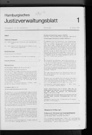 Änderung der Richtlinien zum Jugendgerichtsgesetz