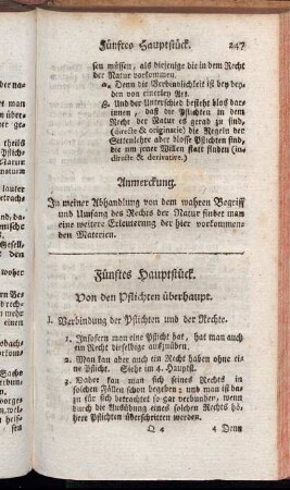 Fünftes Hauptstück. Von den Pflichten überhaupt.