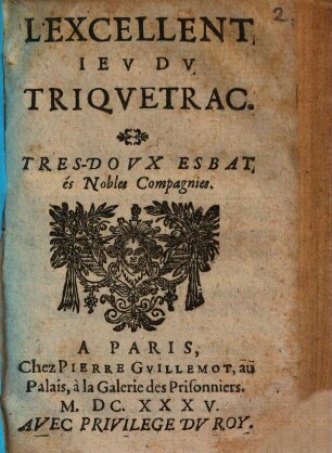 L' excellent jeu du Triquetrac