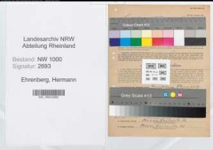 Entnazifizierung Hermann Ehrenberg, geb. 09.03.1900 (Verwaltungssekretaer)