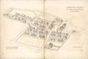 Fischer, Theodor; Reutlingen-Gmindersdorf; Arbeiterkolonie: Altenhof - Vogelperspektive