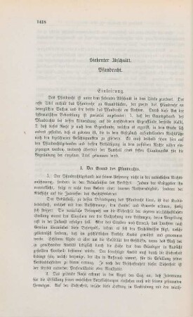 Siebenter Abschnitt. Pfandrecht