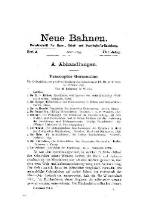 Praeceptor Gemmaniae : ein Gedenkblatt zur 400jähr. Jubelfeier des Geburtstages Ph. Melanchthons, 16. Febr. 1897