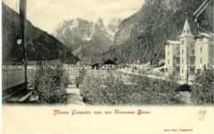 Blick auf den Monte Cristallo in Italien, vom Kurort aus gesehen