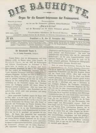 No. 48. Frankfurt a. M., den 27. November 1915. 58. Jahrgang.