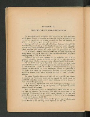 Hoofdstuk IX. Gouvernements Kina-Onderneming.