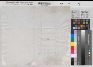 Wocklum (Balve) Schloß Brauhaus Aufsicht? um 1800 40 Fuß = 14,9 cm 34 x 40 Skizze Landsberg-Velen Nr. 615d