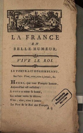 La France En Belle Humeur : Divertissement Fait Pour Le Roi