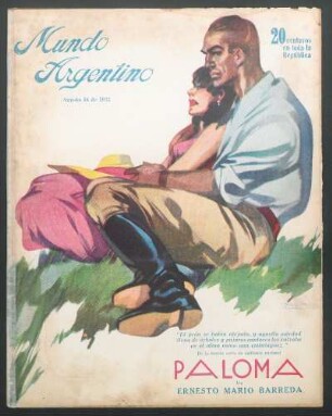 [Una pareja amorosa sentada en la hierba] [Dibujo]