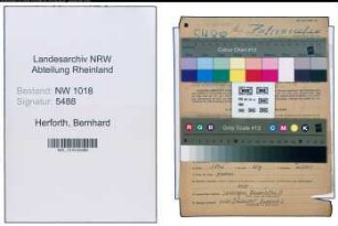 Entnazifizierung Bernhard Herforth , geb. 19.03.1899 (Kaufmaennischer Angestellter)