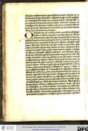 Quantum vero ad tertium sciendum et notandum de Christi flagellatio etc. Videns autem Pylatus... Gorra ad liberationem Christi sed magis tumultus fieret...