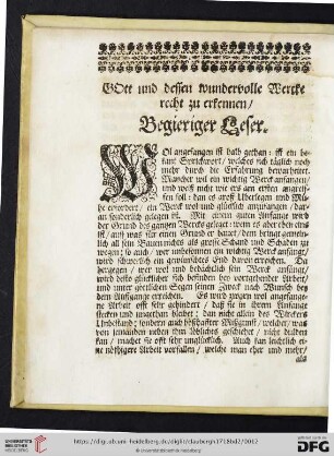 Vorrede an den begierigen Leser