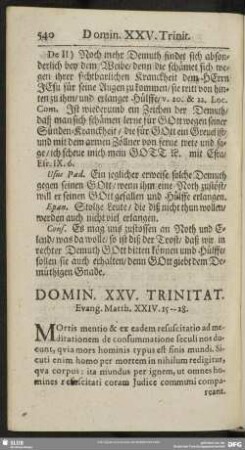 Domin. XXV. Trinitat. Evang. Matth. XXIV. 15-28