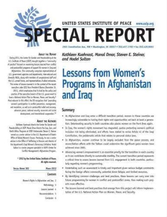 Lessons from women's programs in Afghanistan and Iraq