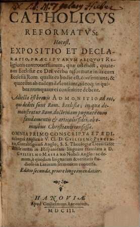 Catholicus reformatus