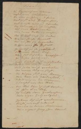 Clemens Brentano: Gedicht "Lureley" ("Zu Bacharach am Rheine..."), 1800