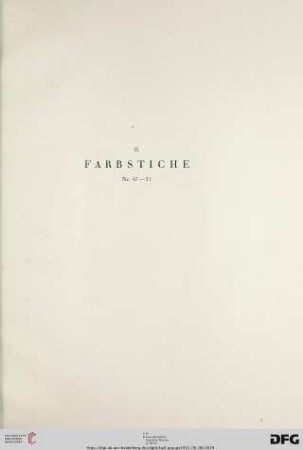 II. Farbstiche (Nr. 47-51)