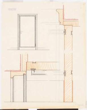 Reichsluftfahrtministerium, Berlin: Tür: Ansicht [1:10], Details [1:1]
