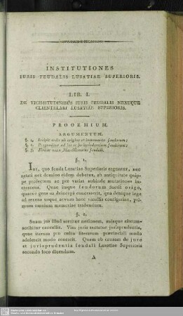 Lib. I. De Vicissitudinibus Iuris Feudalis Nexuque Clientelari Lusatiae Superioris