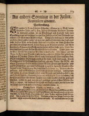 319-336, Am andern Sonntage in der Fasten, Reminiscere genannt