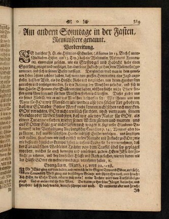 319-336, Am andern Sonntage in der Fasten, Reminiscere genannt