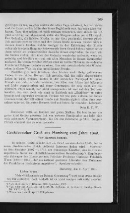 Großdeutscher Gruß aus Hamburg vom Jahre 1849.