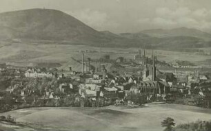 Waldenburg, Stadtansicht : Waldenburg (Walbrzych/Polen). Teilansicht von Südosten