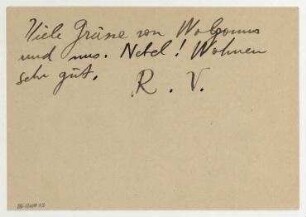 Postkarte von Raoul Hausmann an Elfriede Hausmann. Kampen (Sylt)