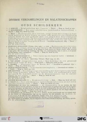 Diverse verzamelingen en nalatenschappen; oude schilderijen (Nr. 1-67)
