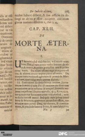 Cap. XLII. De Morte Æterna.