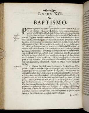 Locus XVI. De Baptismo