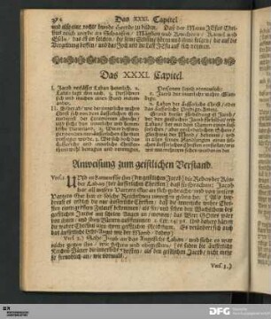 [Capitel XXXI. bis XL.]